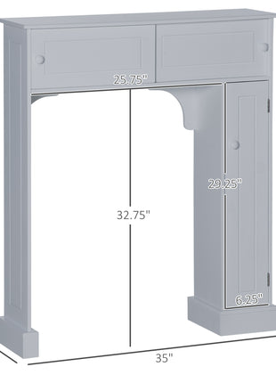 Over Toilet Bathroom Organizer, Freestanding Over the Toilet Storage Cabinet with Adjustable Shelves, Toilet Rack