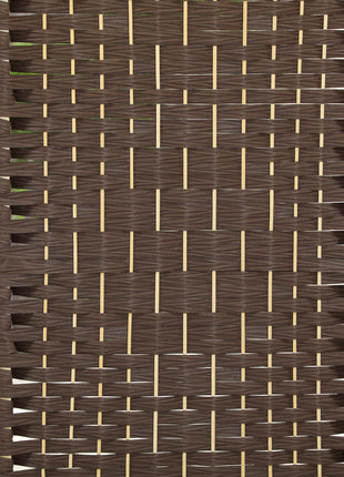 Folding Room Divider Screen 4 Panel 6' Tall Privacy Screen Freestanding Wood Partition for Home Office, Brown