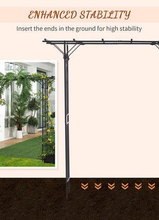 82'' Decorative Metal Garden Trellis Arch with Durable Steel Tubing & Elegant Scrollwork, Perfect for Weddings