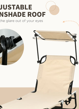 Chaise Lounge Pool Lounge Chairs Set of 2, Outdoor Sun Tanning Chairs, Reclining Back, Steel Frame and Side Pocket, Tan