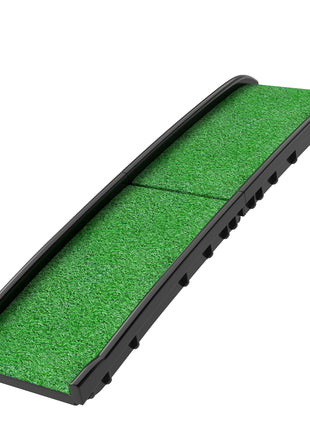 Folding Dog Ramp for Car, 61 Inches Portable Pet Ramp with Non Slip Grass Surface, Raised Side Rails
