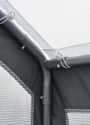 8' L x 6' W x 7' H Outdoor Walk-In Tunnel Greenhouse with Roll-up Windows, 2 Zippered Doors, & Weather Cover