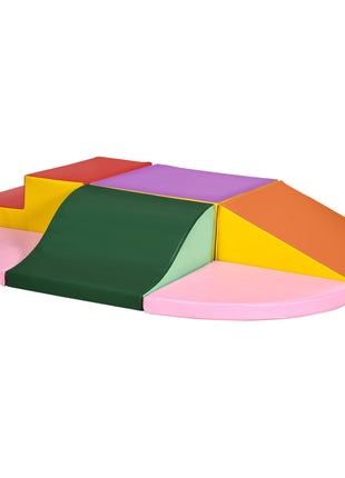 6-Pieces Foam Climbing Blocks for Toddlers 1-3 Years, Soft Play Set for Climb and Crawl, Assorted