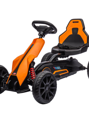 12V Electric Go Kart for Kids w/ Adjustable Speed, Orange