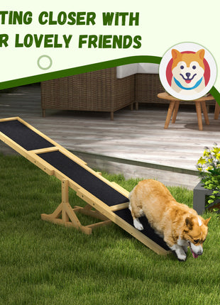 Wooden Dog Agility Seesaw for Training and Exercise, Yellow