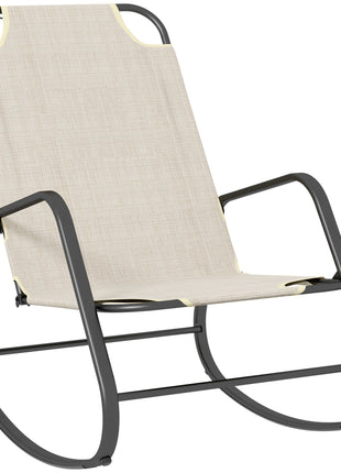 Garden Rocking Chair Outdoor Indoor for Patio, Balcony, Porch, Light Brown