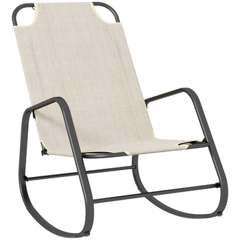 Garden Rocking Chair Outdoor Indoor for Patio, Balcony, Porch, Light Brown