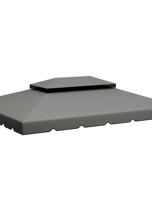 Model 84C-101 or 84C-144 13' x 10' Gazebo Replacement Canopy, Gazebo Top with Double Vented Roof (TOP ONLY), Gray