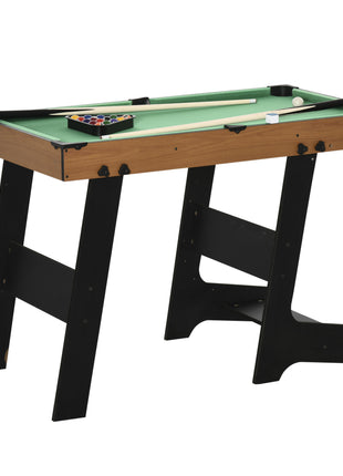 38'' Mini Pool Table Set Tabletop Billiards Game, Fun for Whole Family Game Room Man Cave, with Easy Folding for Storage, with Balls, Cues, Chalk, Brush