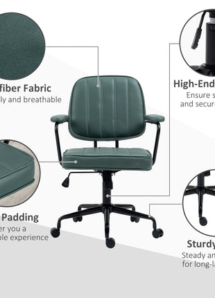 Home Office Chair with Adjustable Height and Tilt, Green
