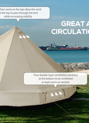 10-Person Large Waterproof Yurt Camping Tent, Perfect for Family Camping, Blue
