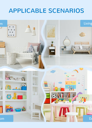 Kids Toy Storage Organizer with 4 Bins, Storage Cabinets, Bookshelf and 4-Layers Toy Collection Shelves, Blue