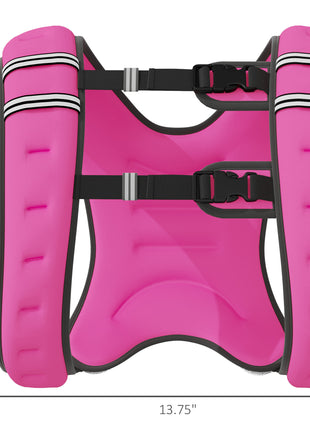 Body Weighted Vest with Pocket, Soft Skin-Friendly Weighted Workout Vest, Adjustable Weighted Running Equipment, 17.6 lbs., Pink