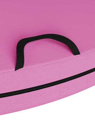 Foldable Crash Mat, Pole Padding with Carrying Handles and EPE Foam for Dance Training and Exercise, Pink