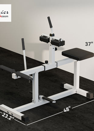 Adjustable Steel Seated Calf Raise Exercise Strength Training Gym Equipment, White