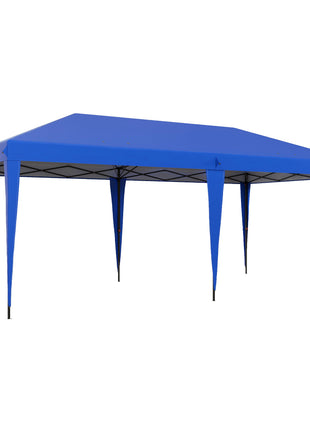 10' x 19.2' Outdoor Gazebo Pop Up Canopy Party Tent with Carrying Bag, Blue