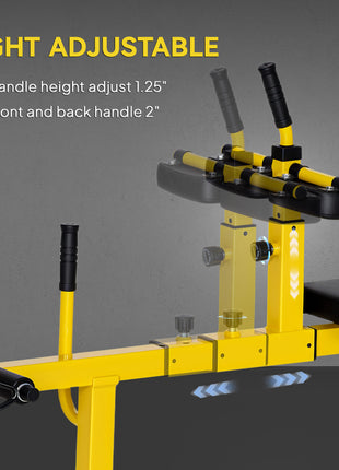 Adjustable Steel Seated Calf Raise Exercise Strength Training Gym Equipment, Yellow