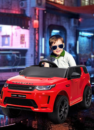 Land Rover Discovery Sport Licensed 12V Kids Ride on Car with Remote Control Soft Start, LED Lights, Red