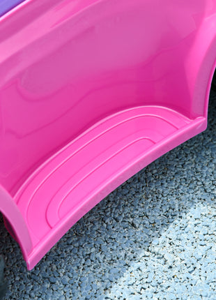3 in 1 Push Car Sliding Car with Removable Handle, Music, Horn, Canopy, Safety Guardrail, Pink