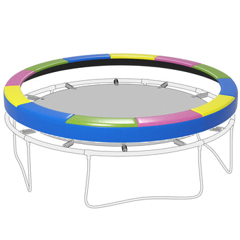 12FT Trampoline Spring Cover, Safety Trampoline Pad Replacement, Waterproof and Tear Resistant, All Weather Trampoline Accessories, Multi Color