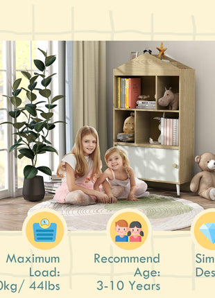 4-Cubby Children's Toy Shelf, Kids Bookshelf and Toy Storage for Playroom, Children's Room, Living Room,