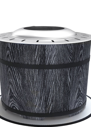 Smokeless Fire Pit, Portable Camping Bonfire Stove with Mat for Backyard, Patio, Picnic, Magnesium Oxide, Black