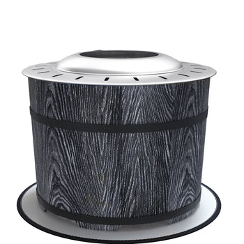 Smokeless Fire Pit, Portable Camping Bonfire Stove with Mat for Backyard, Patio, Picnic, Magnesium Oxide, Black