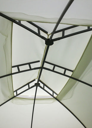 10' x 13' Outdoor Gazebo Patio Gazebo Canopy, Double Vented Roof, Steel Frame, Curtain Sidewalls, Sun Shade Shelter for Garden, Lawn, Backyard, Deck, Beige