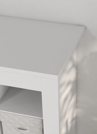 71" Shoe Storage Cabinet with 3 Heights of Open Cubes for 36 Pairs, Narrow Shoe Organizer, White