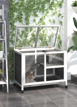 Desk/Table Sized Rabbit Hutch with Wheels