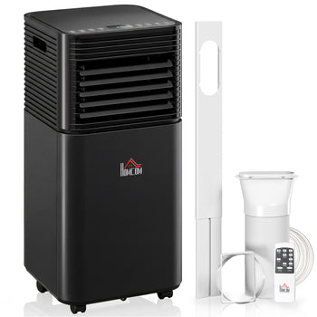 10000 BTU Portable Air Conditioner with Dehumidifier, Cooling Fan, Sleep, Remote, 24H Timer, Auto Off, Black