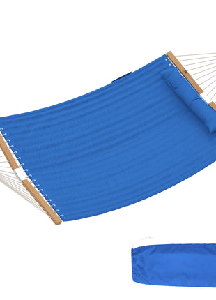 Outdoor Hammock 2-Person, with Pillow & Pad, 440 lbs Capacity, Navy Blue