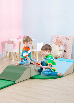 6-Pieces Foam Climbing Blocks for Toddlers 1-3 Years, Soft Play Set for Climb and Crawl, Contemporary