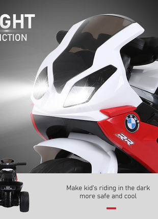 6V 3 Wheeled Electric Motorcycle, Kids Motorcycle Licensed BMW with Headlight, Music, Red