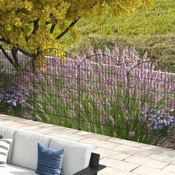 4 Pack Garden Fencing for Yard, Decorative Fence Panels as Animal Barrier and Flower Edging, Grids