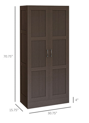 Storage Cabinet w/ Storage Shelves, Pantry Cabinet, Coffee