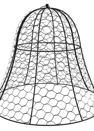 6 Pack Garden Cloches for Plants, 16" x 13" Metal Crop Cage, Plant Cages to Keep Animals Out, Black