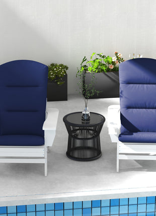 Outdoor Chair Cushions for Adirondack Chair, Replacement Cushions with Ties, Seat & Back Cushion, Blue