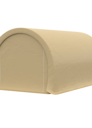 10' x 16' Carport, Heavy Duty Portable Garage Storage Tent with Large Zippered Door, Anti-UV PE Canopy Cover for Car, Truck, Boat, Motorcycle, Bike, Garden Tools, Outdoor Work, Beige