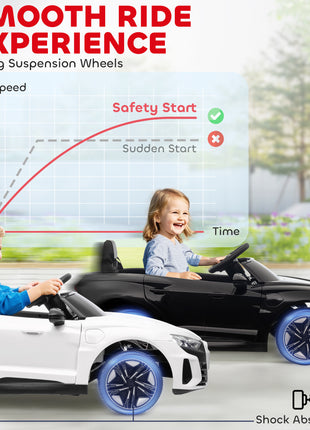 Licensed Audi RS e-tron GT 12V Ride On Car Truck for Kids, Electric Car Ride On Vehicle w/Parent Remote Control, Music, Lights, for Toddlers, Black