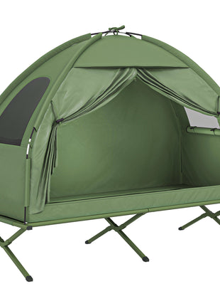 Camping Tent Cot, Single Person Folding Cot Combo, Off-Ground Tent, Covered Outdoor Bed with Carry Bag for Hiking, Camping