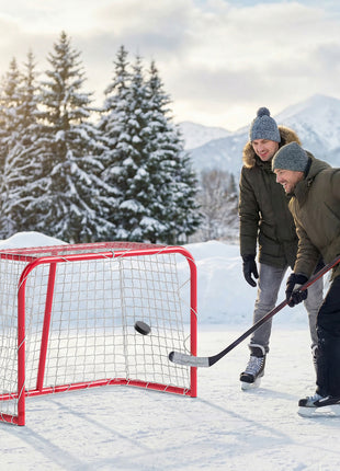 35" x 18" Street Hockey Goal, Easy Setup Hockey Net with Metal Frame, Lightweight & Portable