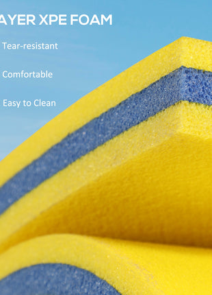 9' x 6' Lily Pad Water Mat for 2 Adults, Floating Water Pad for Lake, Pool, Ocean, Beach, and Boating, Yellow