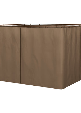 9.84' x 9.84' Gazebo Sidewall Set with Hooks/C-Rings, Brown