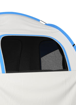 2000mm Waterproof SUV Tent, Car Tent with 3 Doors and Mesh Window, for 5-6 Person Camping Travel, Gray and Blue