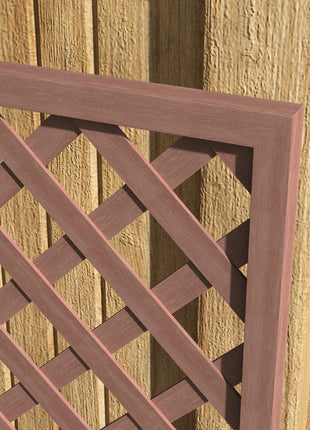 Trellis Planter Box for Climbing Plants, Raised Garden Bed w/ Trellis Lattice for Outdoor Garden, Backyard, Brown
