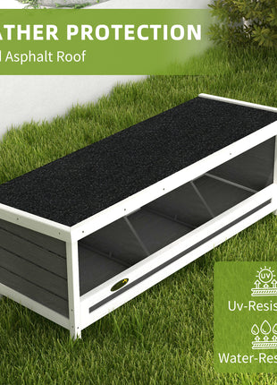 Wood Nesting Boxes Chicken Coop Accessories for Up to 3 Chickens, with Asphalt Roof, Gray