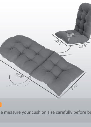 Adirondack Chair Cushions Set of 2, Tufted High Back Patio Non-Slip Cushions for Adirondack Chairs, Gray