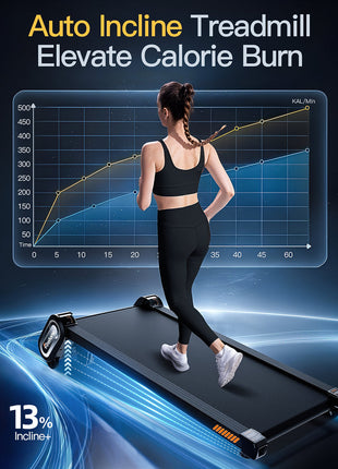 Akluer H1 13% Auto Incline Walking Pad Treadmill