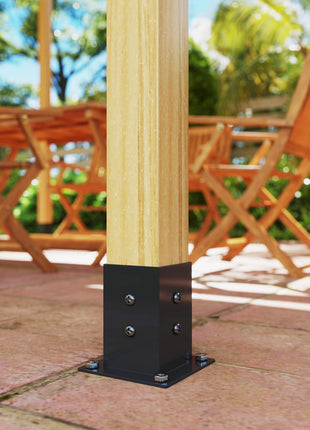 8PCS Pergola Kit, Pergola Brackets with 3-Way & 4-Way Corner Brackets for 4"x4" (Actual 3.6"x3.6") Lumber